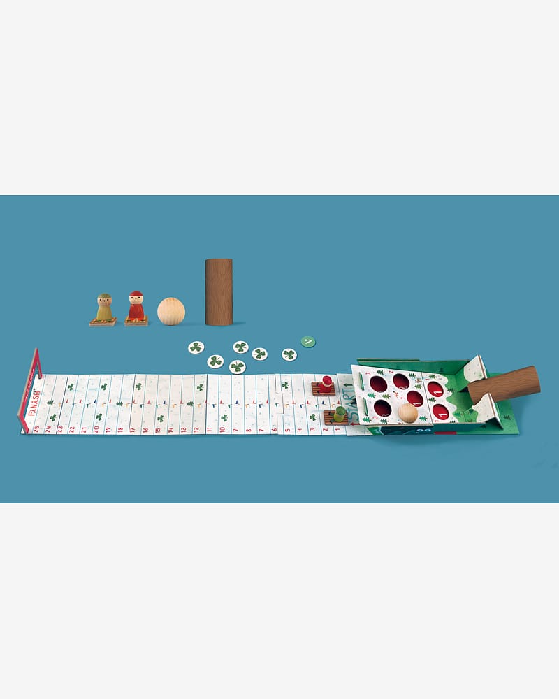 Brettspill Barn 4år+, Pocket size - Lagspill "Kappløpsspill" | Snow Race Tiny Game