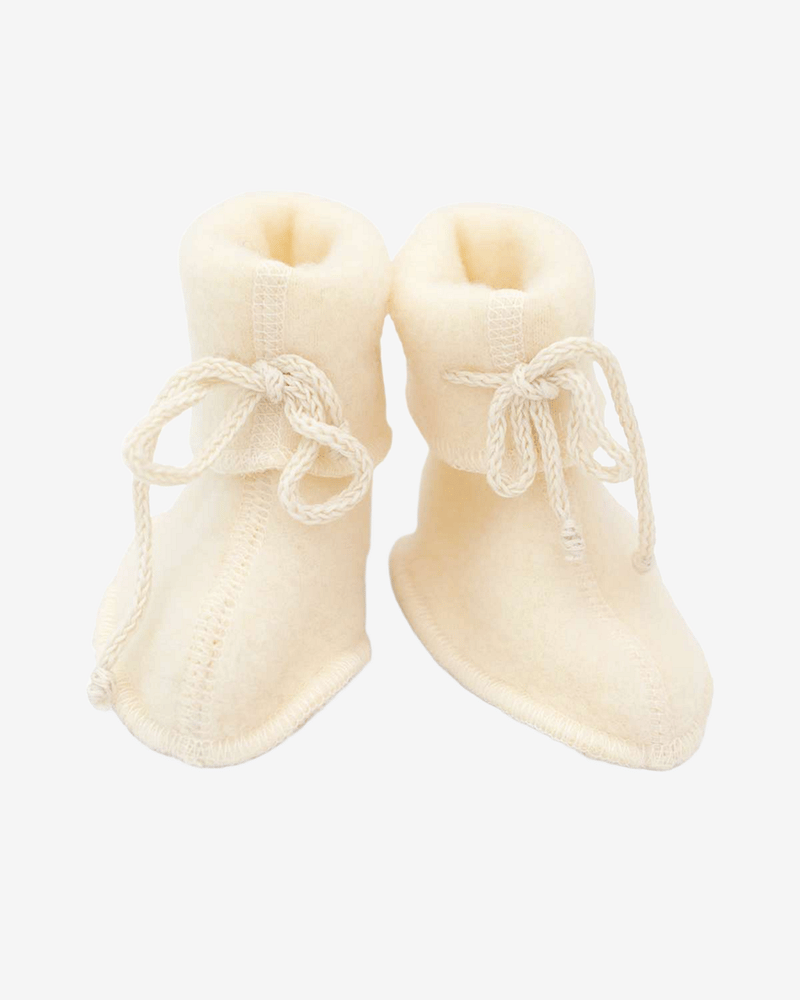 Ulltøfler Baby - Varm Ullfleece 100% Merino, Ubehandlet Ull | Baby-Bootees - Onesize (0-12 mnd)