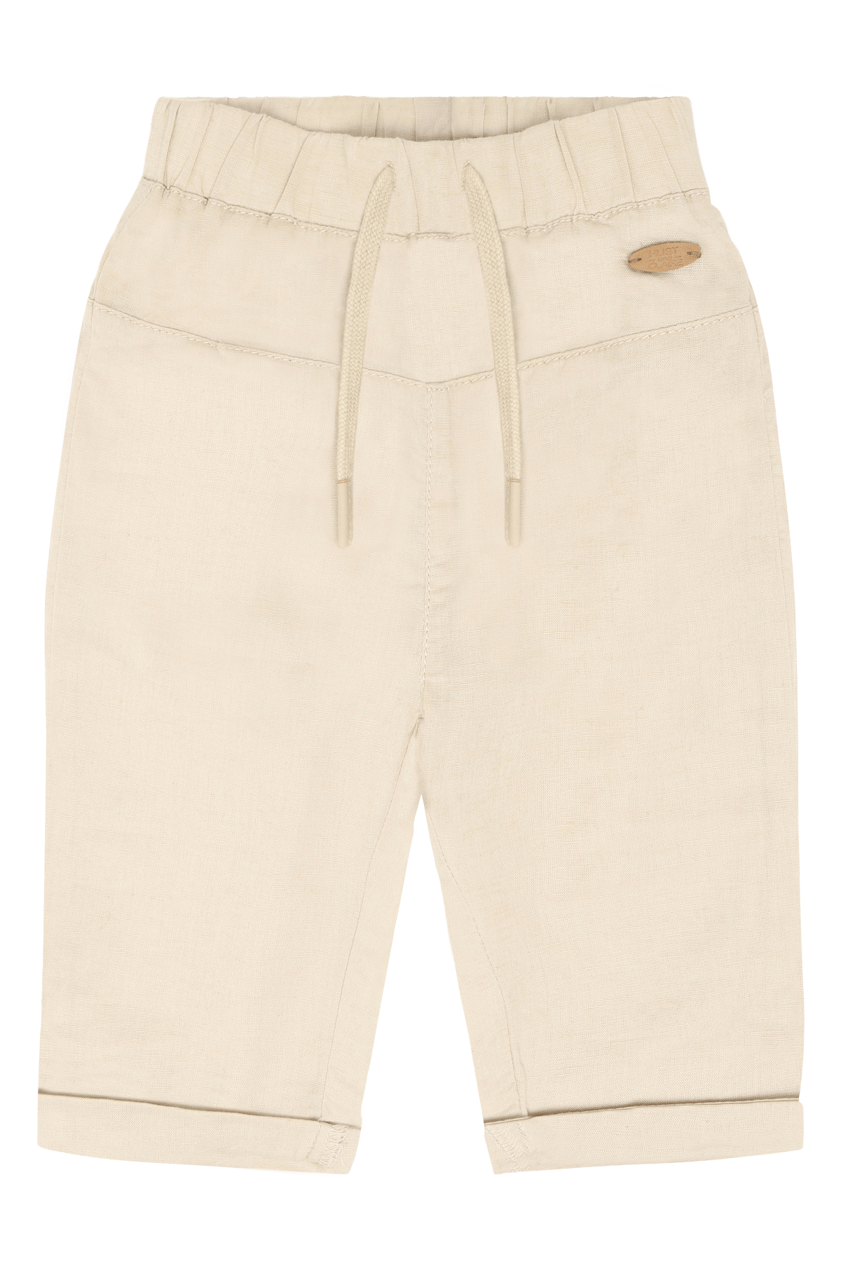 Bukse Baby m/ Høyt Liv – 73% Bomull, 27% Linen | HCTimon Cotton-Linen, Sandy