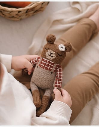 Kosebamse - Håndstrikket Alpakkaull | Teddy Knit Toy