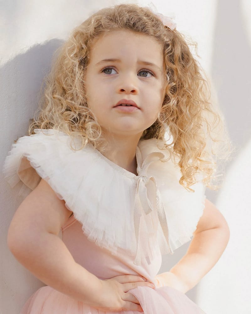 Krage i Tyll med Sløyfe - Ruffle Tulle Collar