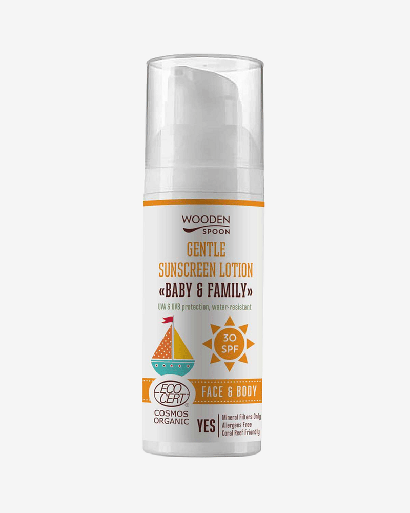 Solkrem Baby & Family SPF30 - Mineral, 100% Naturlig - Trygg for Nyfødt | 50ml