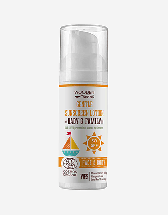 Solkrem Baby & Family SPF30 - Mineral, 100% Naturlig - Trygg for Nyfødt | 50ml