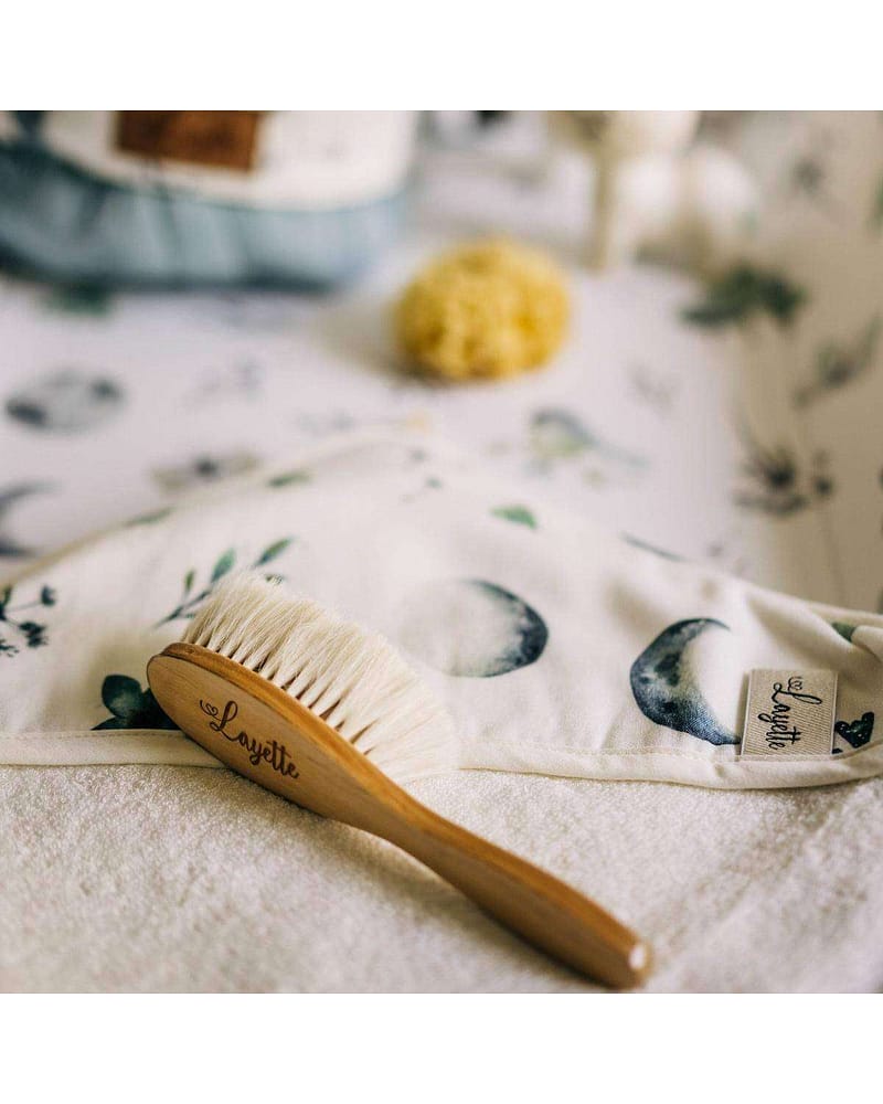 Babybørste i Bøk med Geitehår