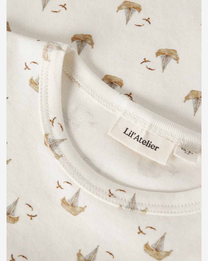 T-Skjorte Barn - Øko TENCEL | NMNGEO ANC SS SLIM TOP LIL