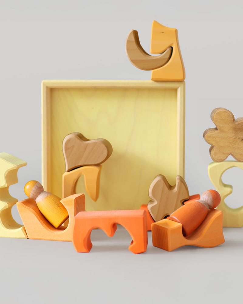 Byggesett og Puslespill - 8 klosser | Building Set