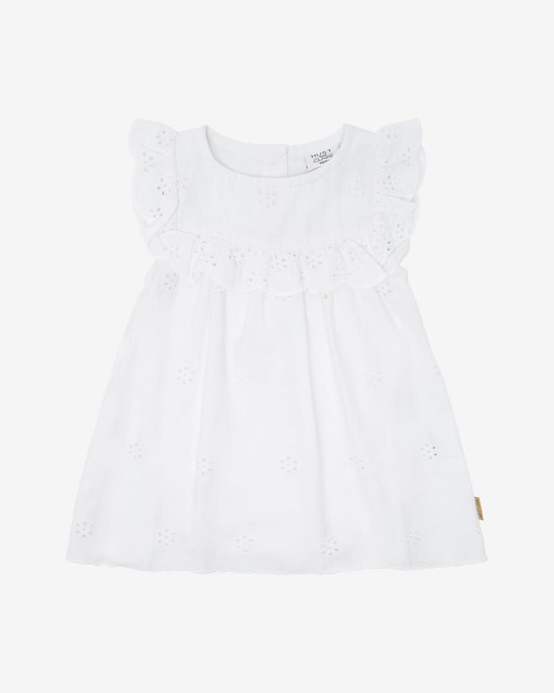 Kjole Baby m/ Broderte Blomster – 100% Bomull | 32188 HCKristi embroidery