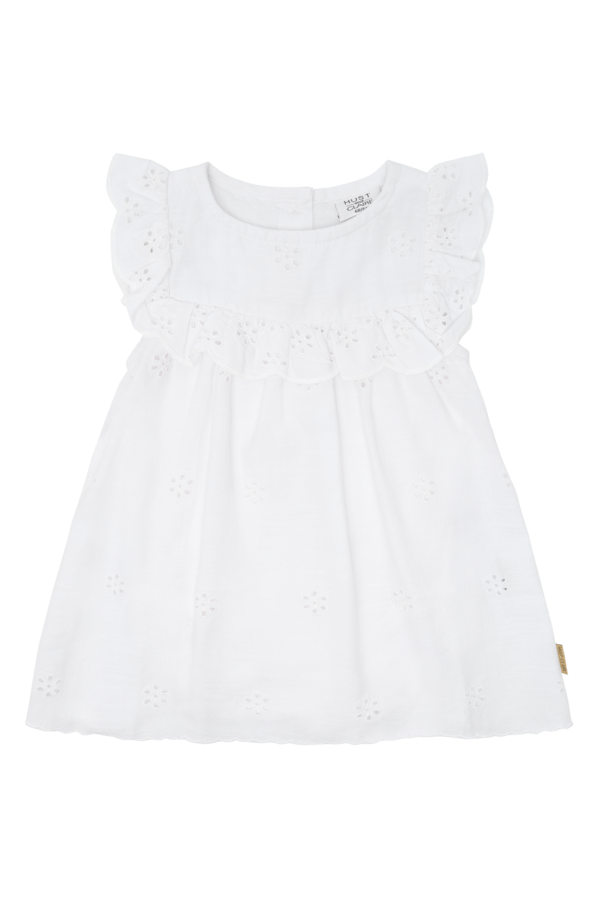 Kjole Baby m/ Broderte Blomster – 100% Bomull | 32188 HCKristi embroidery, Hvit