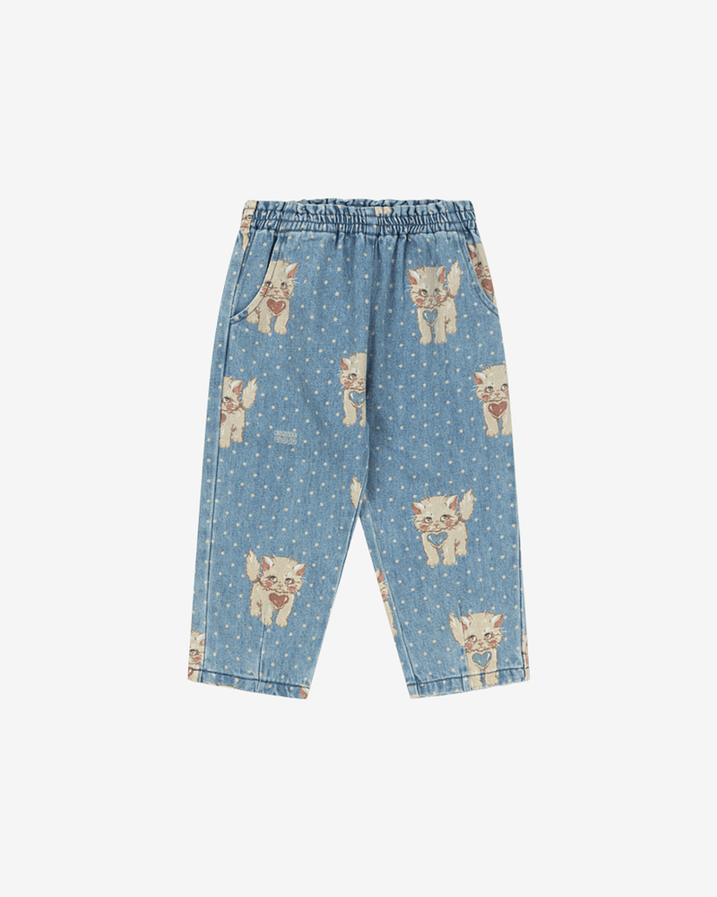 Olabukse Barn - Denim, 100% Øko Bomull | Magot Frill Pants GOTS