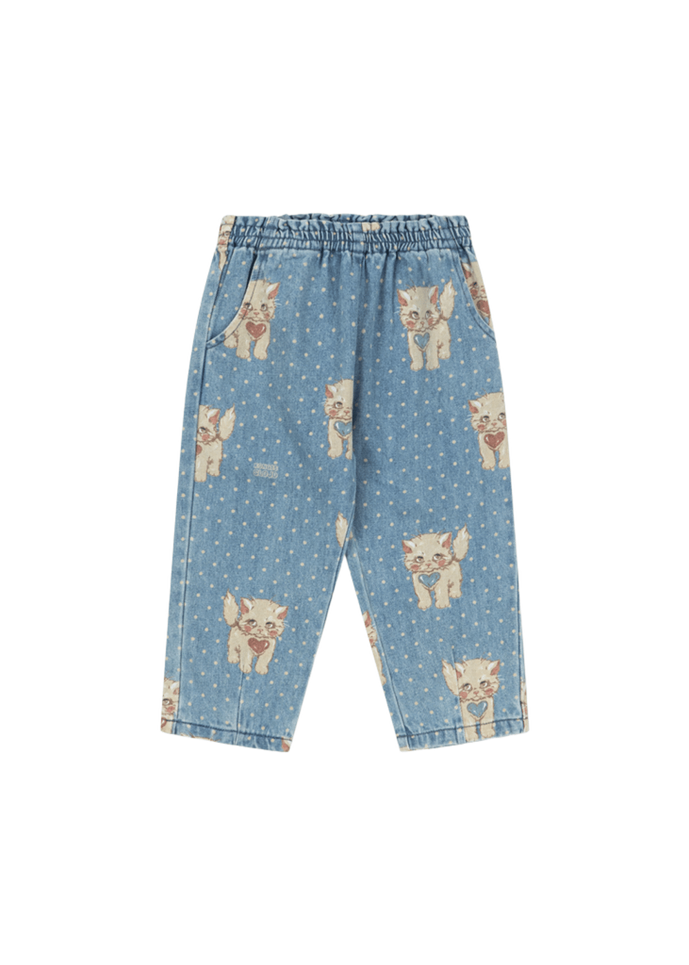 Olabukse Barn – Denim, 100% Øko Bomull | Magot Frill Pants GOTS, Ciao Miao