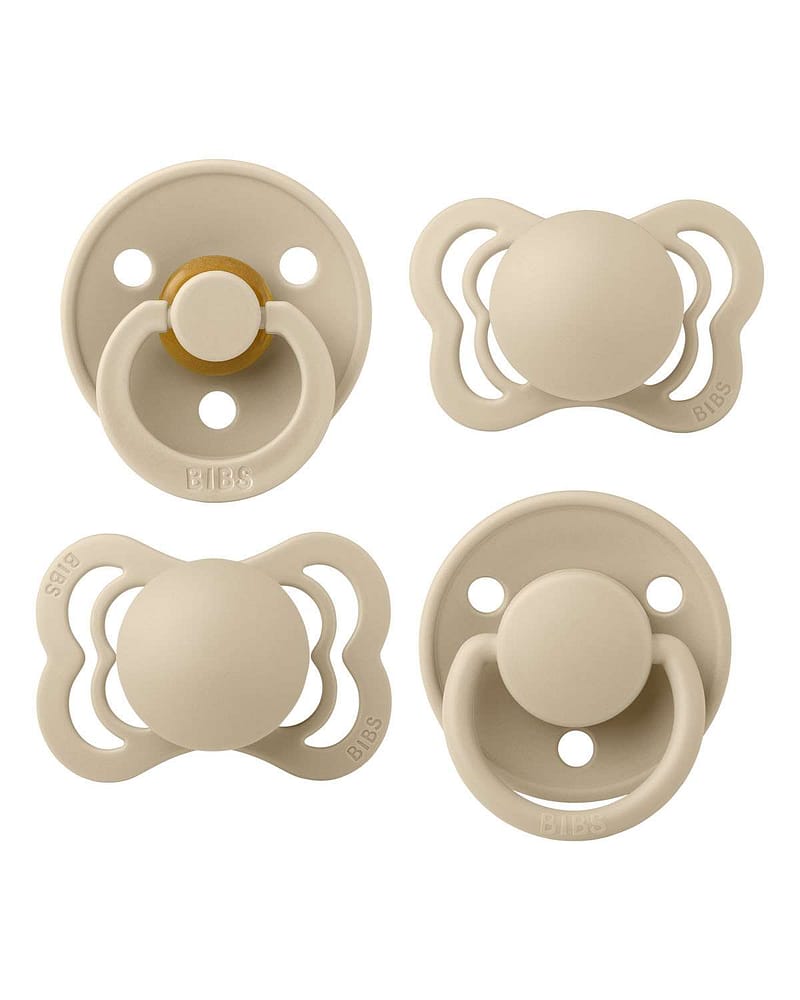 BIBS Try-it-Collection - Smokkepakke 4stk, Naturgummi | 0-6 mnd