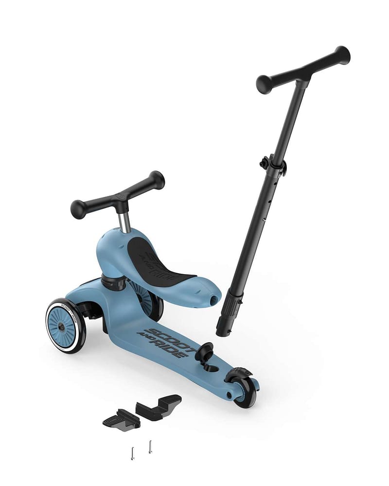 Sparkesykkel og Løpesykkel M/ Foreldrehåndtak | Scoot and Ride Highwaykick 1 Push & Go - NYHET
