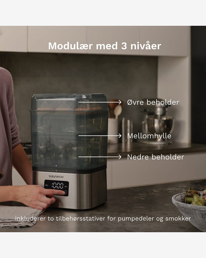 Baby Brezza SuperQuick Sterilizer Dryer på 10 min | Sterilisator med Tørk på 10 min