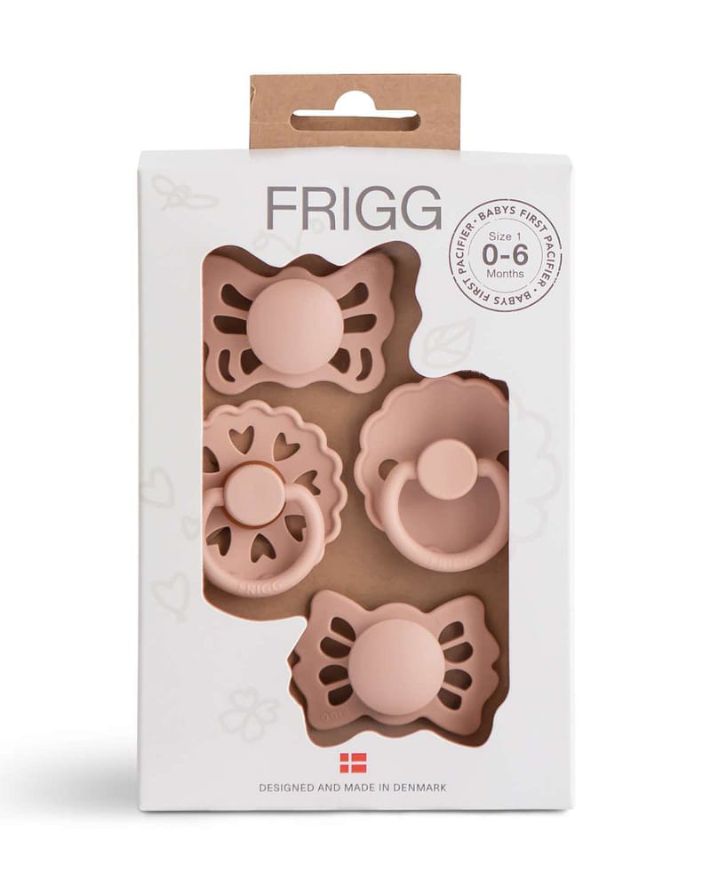 FRIGG smokker Try it Collection 4pk | ​​Baby's First Pacifier | 0-6 mnd
