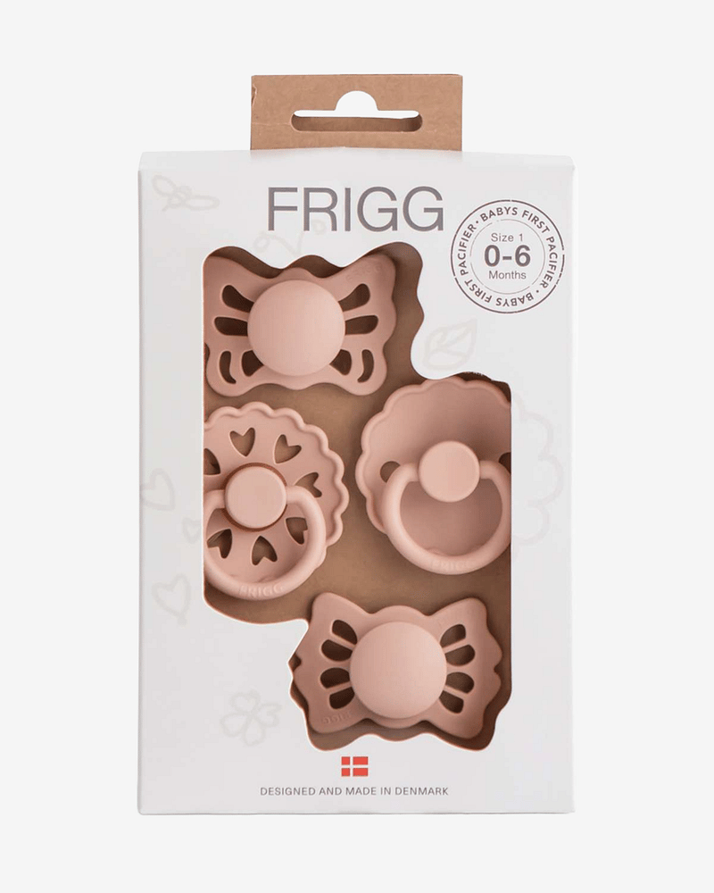 FRIGG smokker Try it Collection 4pk | ​​Baby's First Pacifier | 0-6 mnd