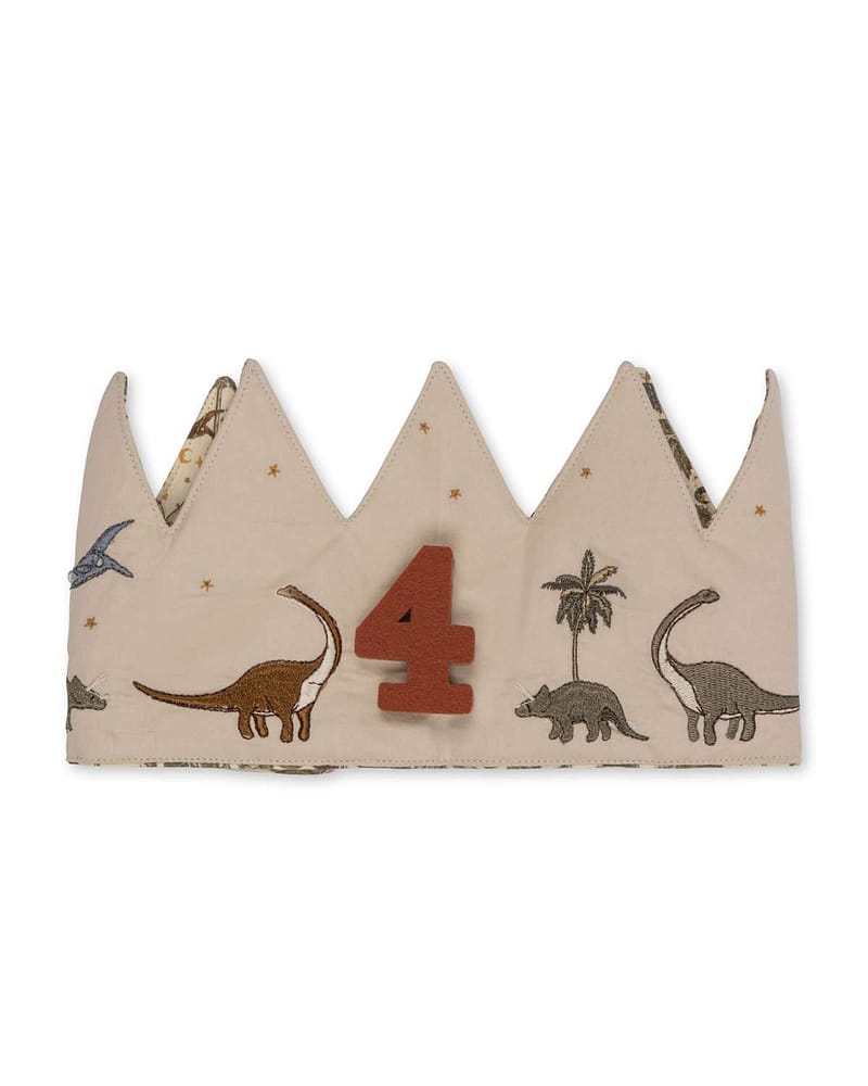 Bursdagskrone Barn 1-9år - Økologisk & Resirkulert | Fabric Birthday Crown