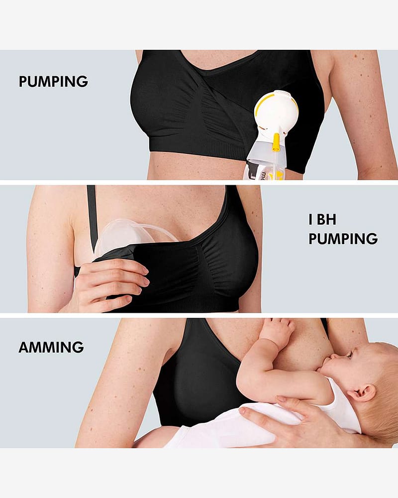 Amme & Brystpumpe BH 3-i-1 - Høy Støtte