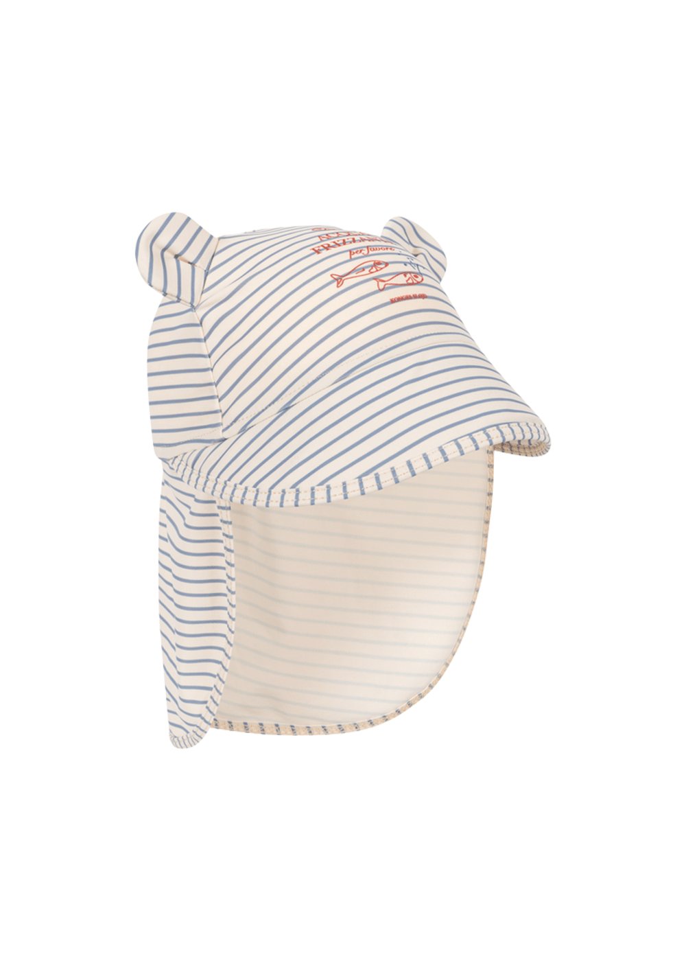 Badehatt M/ Nakkeskygge – UPF 40+ | Aster Bear Sun Hat Sara, Stripe Bluie