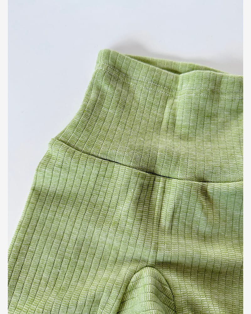 Bukse Rib m/ høyt liv – 45% Bomull, 35% Merino, 20% Silke – Ubehandlet Ull