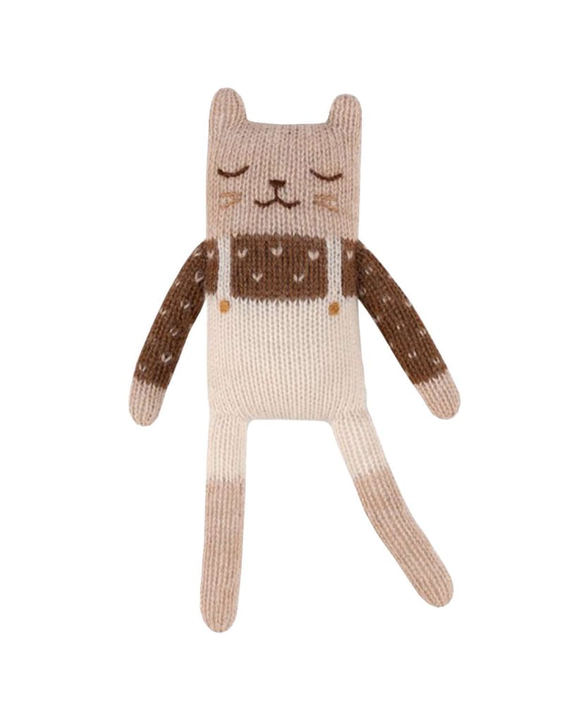 Kosebamse - Håndstrikket Alpakkaull - Unik Nyfødtbamse