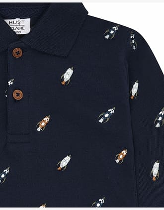 Pologenser m/ Krage og Knappestolpe - Vevd Øko Bomull | Stevie Space Embroidery