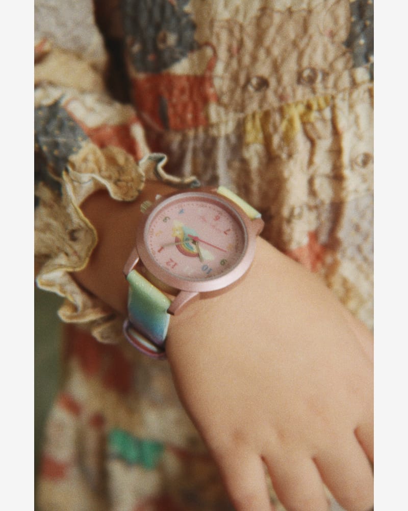 Barneklokke Rainbow Glitter