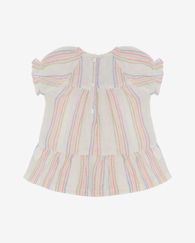 Kjole Baby m/ Volanger - 73% Bomull, 27% Linen | HCKatinka Hello
