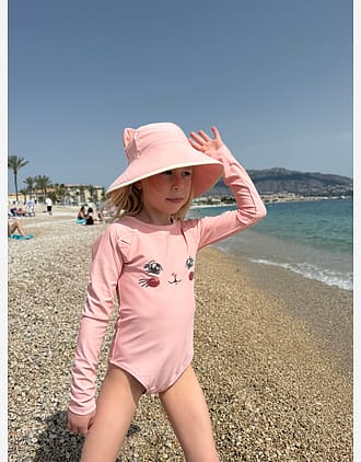 Badehatt m/ Stor Brem & Katteører - UPF 40+ | Kitty Swim Hat