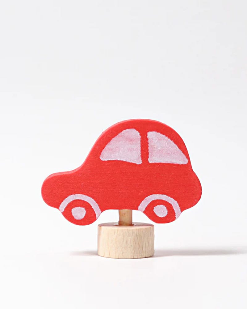 Rød bil til Bursdagsring | Figur Grimms Lysestake