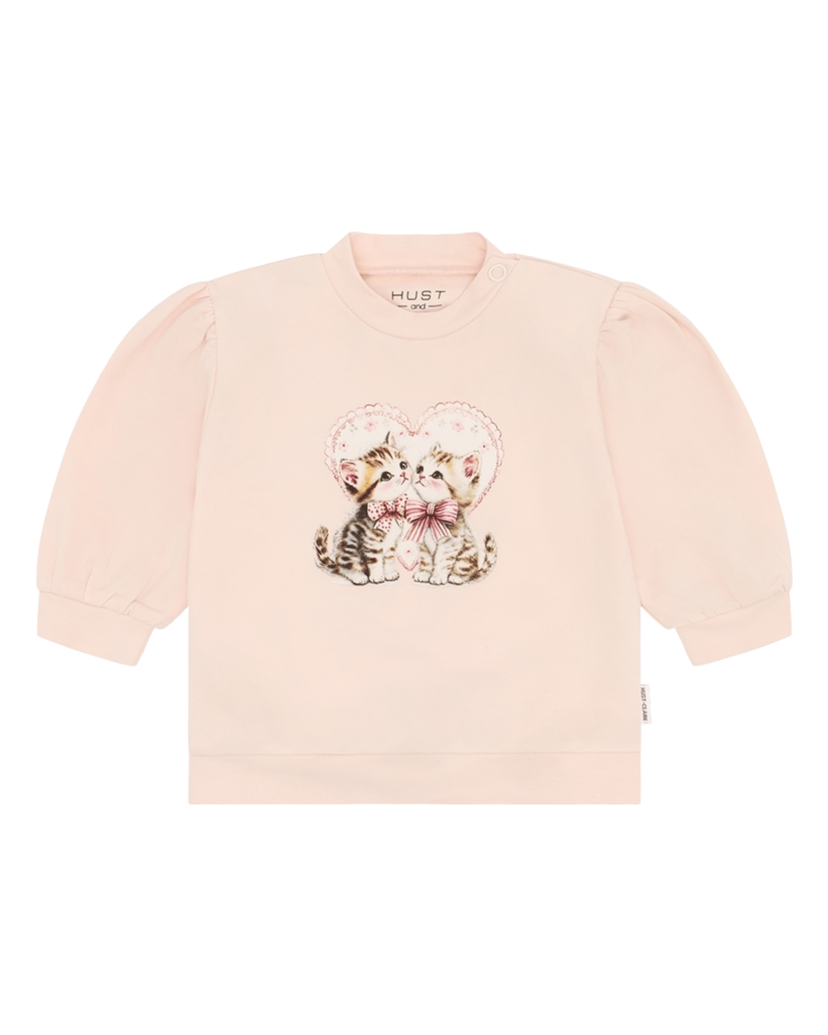 Genser Baby – 95% Bomull, 5% Elastan | HCSara Kitten love, Lysrosa - Quartz