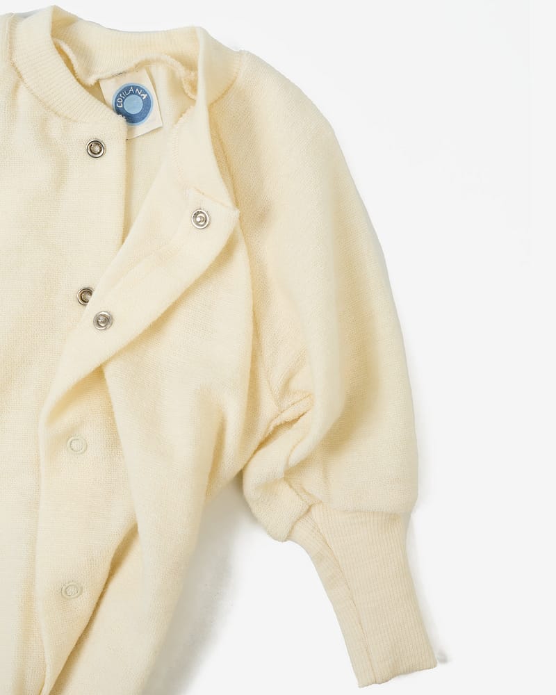 Pysjamas uten Føtter i ullfrotte - ubehandlet ull