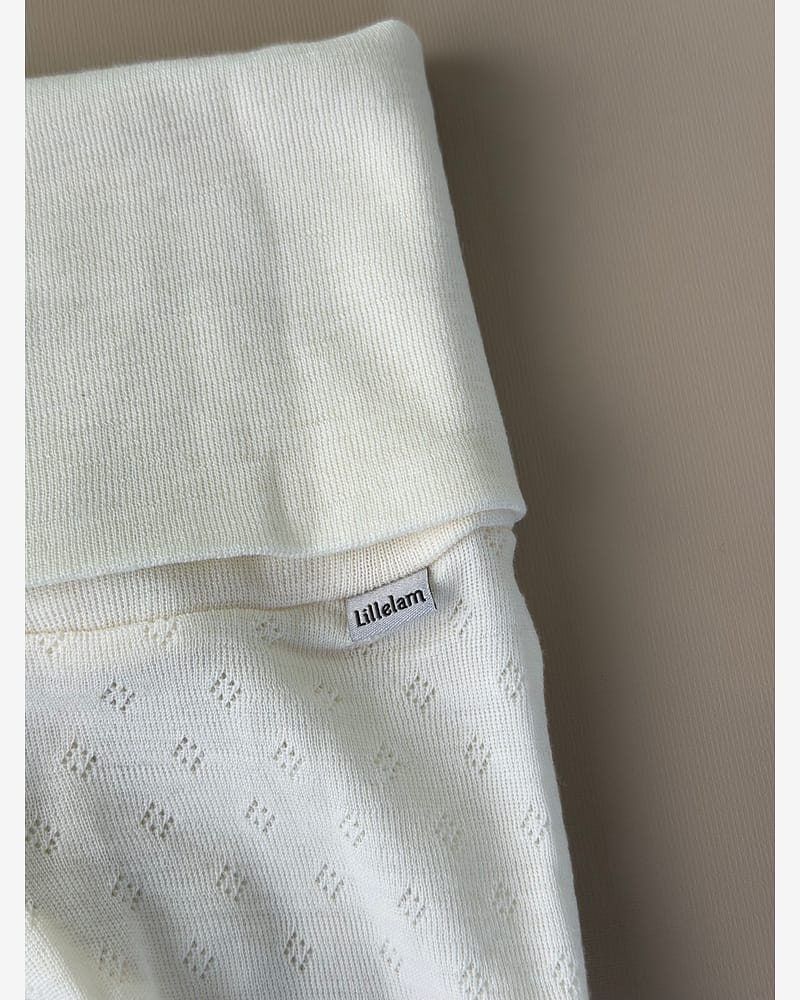 Ullbukse m/ dobbelt liv - 100% Merino, Pointelle | Ullongs