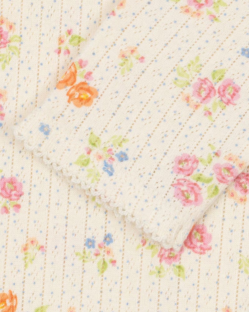 Heldress - 100% Øko Bomull, Pointelle | Minnie Onesie GOTS