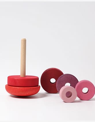 Stabletårn i Tre M/ Balansebrett - 13 cm | Wobbly Stacking Tower
