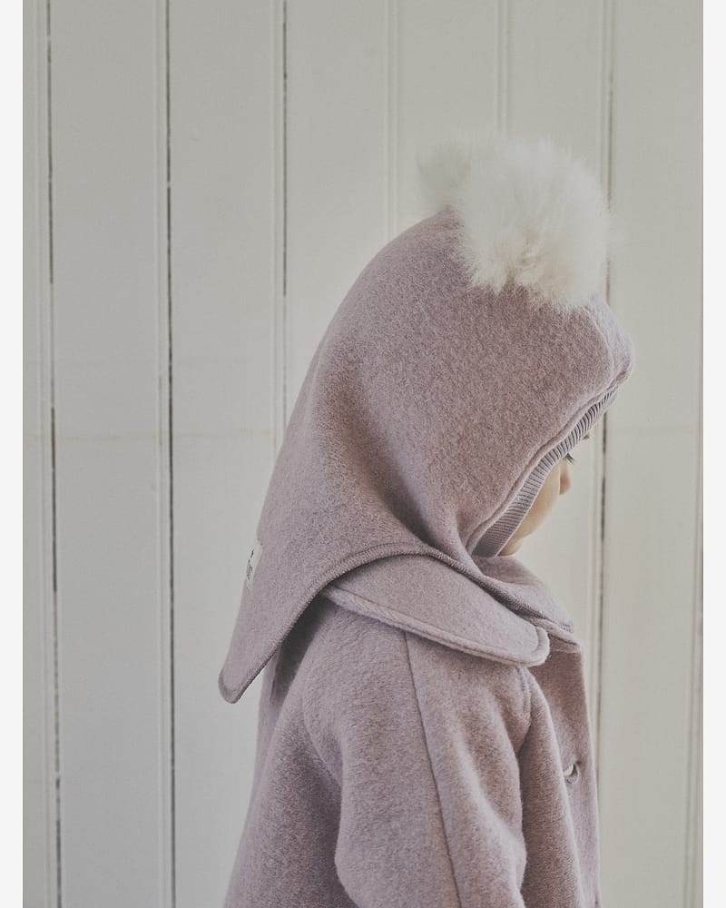 Balaclava Ull 2-Lags - Børstet Ullfleece | Alpaca Pompoms