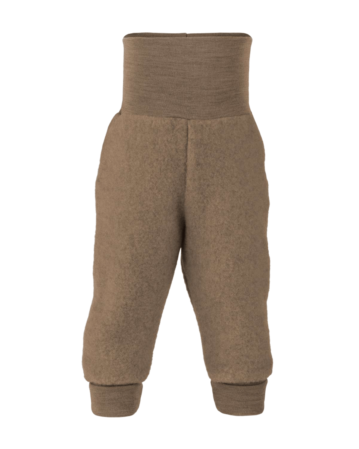 Babybukse i Ullfleece – 100% Ubehandlet Ull, Brun - Walnut Melange