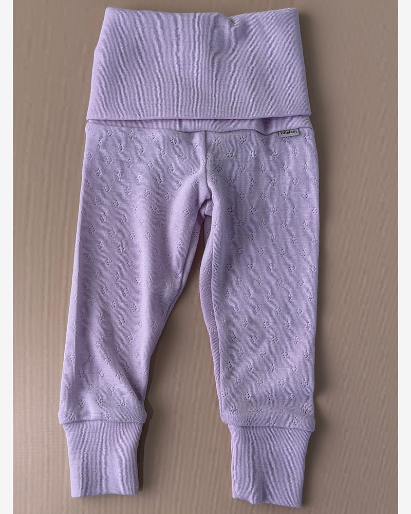 Ullbukse m/ dobbelt liv - 100% Merino, Pointelle | Ullongs