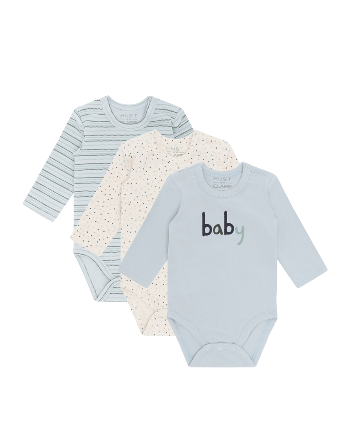 Body 3pk – 95% Bomull, Lys Blå - Light Blue