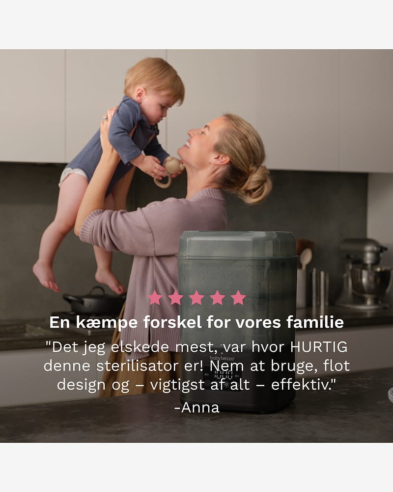 Baby Brezza SuperQuick Sterilizer Dryer | Sterilisator med Tørk på 10 min