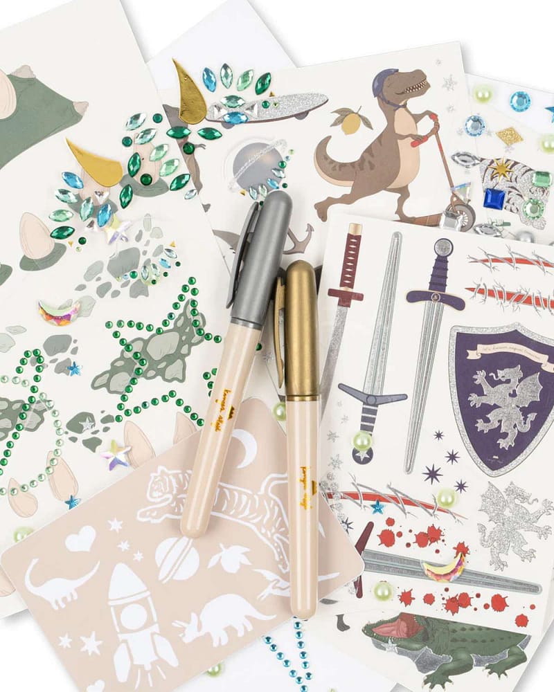 Tattoo Glitter Sett - Midlertidig tatoveringer og klistremerker | Stylist Set