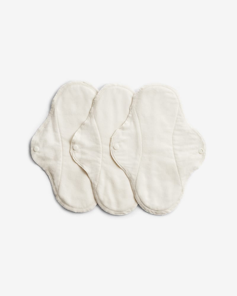 3pk Gjenbrukbare Truseinnlegg - Medium Flow, Øko Bomull | Regular Classic