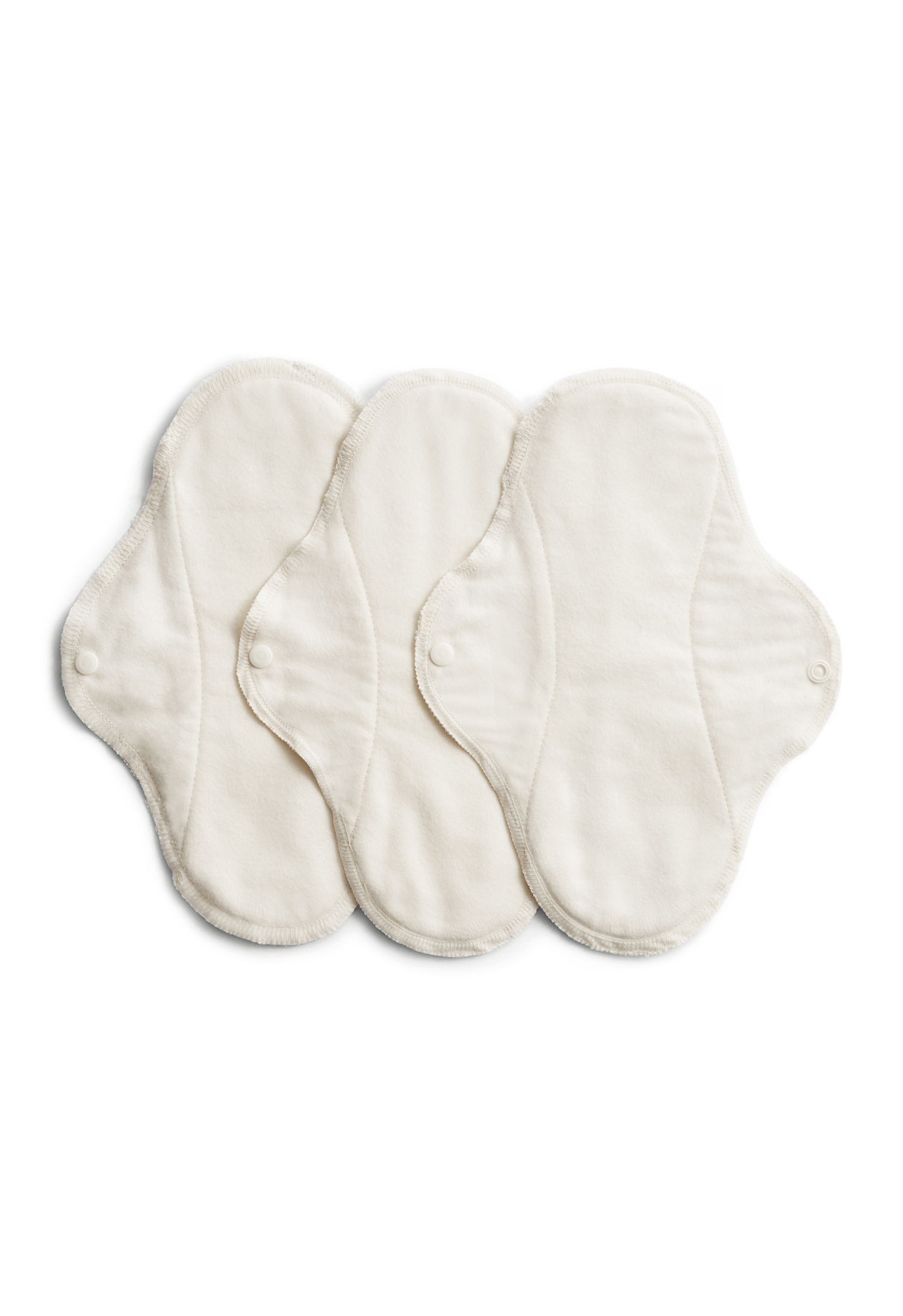 3pk Gjenbrukbare Truseinnlegg – Medium Flow, Øko Bomull | Regular Classic, Natural