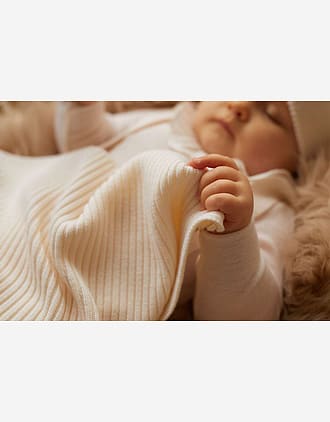 Babyteppe Ull - 100% Merino, 95x75 - Baby Natur