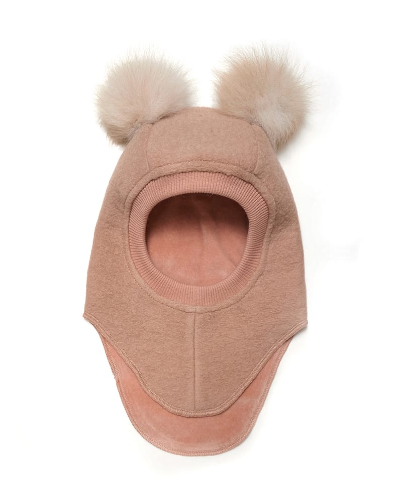 Balaclava Ull 2-Lags - Børstet Ullfleece | Alpaca Pompoms