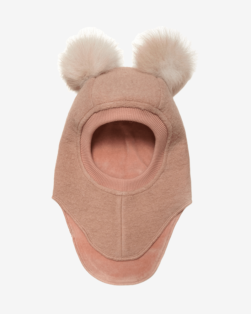 Balaclava 2-Lags - Varm, Tovet Ull med Alpakkadusker | Alpaca Pompoms