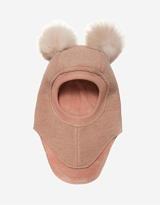 Balaclava 2-Lags - Varm, Tovet Ull med Alpakkadusker | Alpaca Pompoms