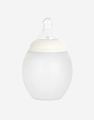 Tåteflaske i Silikon 330ml - Medium Flow | Fra 4mnd
