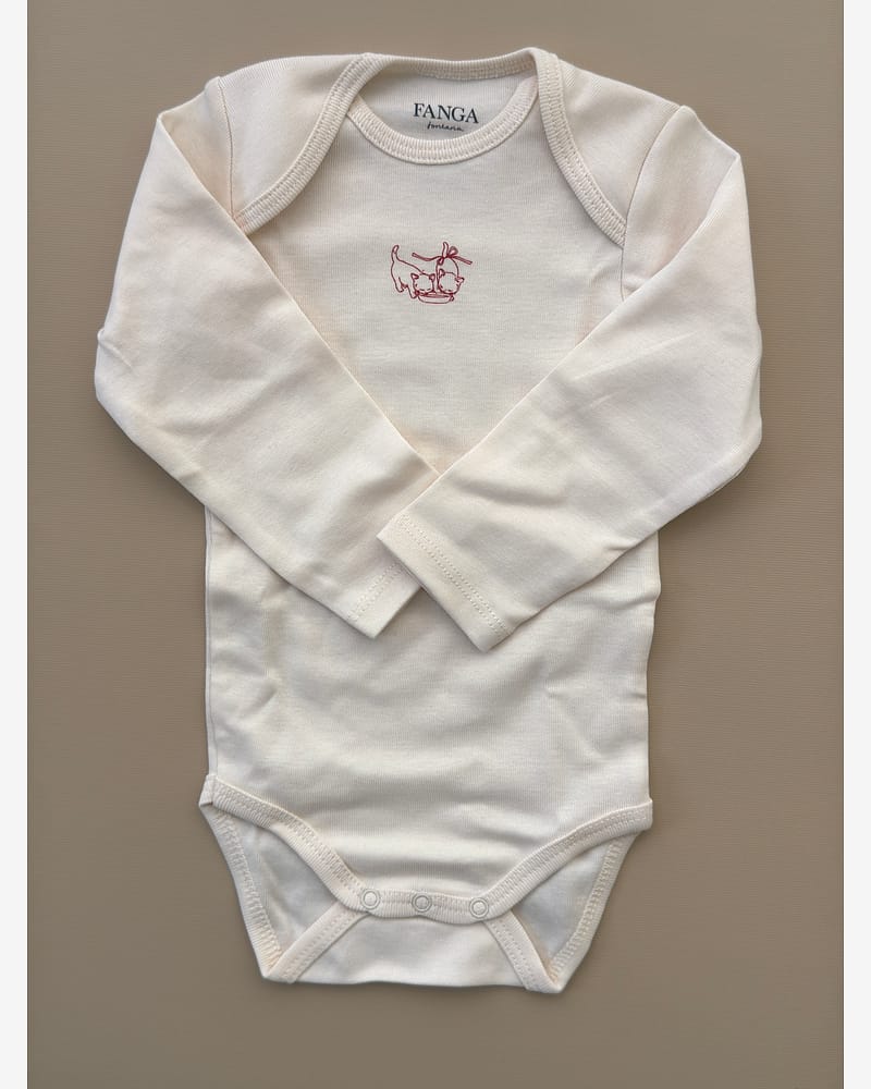 3pk. Body m/ Konvolutt Hals - 100% Øko Bomull | Fio Body - Gavepakke