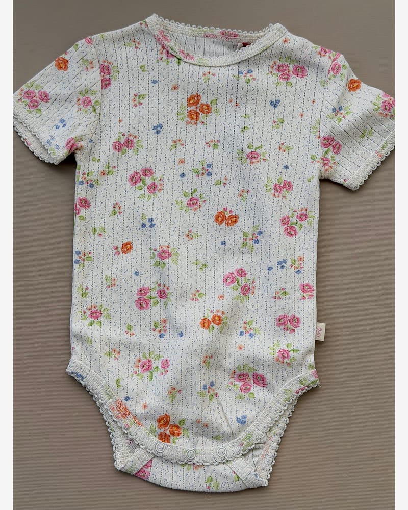 Body Kortermet - 100% Øko Bomull, Pointelle | Minnie Short Sleeve Body
