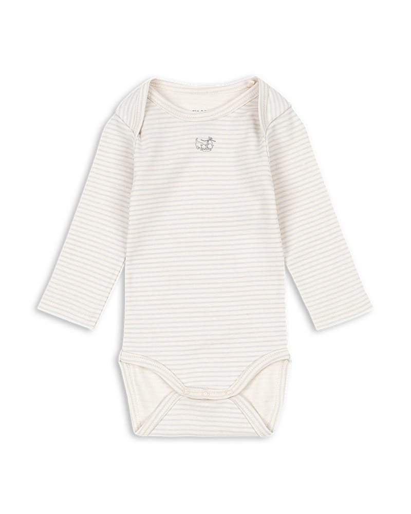 Body m/ Konvolutt Hals - 100% Øko Bomull | Fio Stripe LS Body